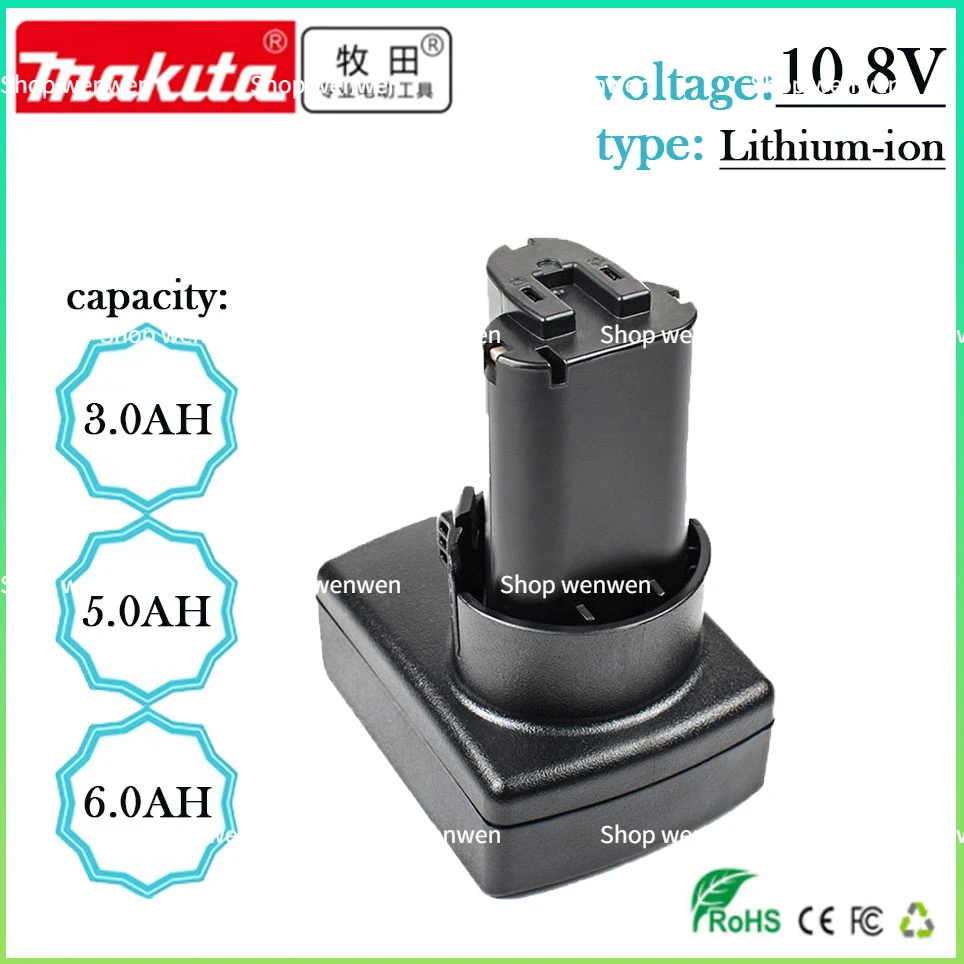 

Turpow 10.8V Battery 3.0AH 5.0AH 6.0AH Makita BL1013 BL1014 BL1015 Li-ion Replace Power Tools Battery DF030D TD090D MUS052D