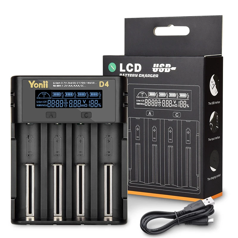 Universal Smart Battery Charger for NiMH Li-ion Rechargeable Batteries