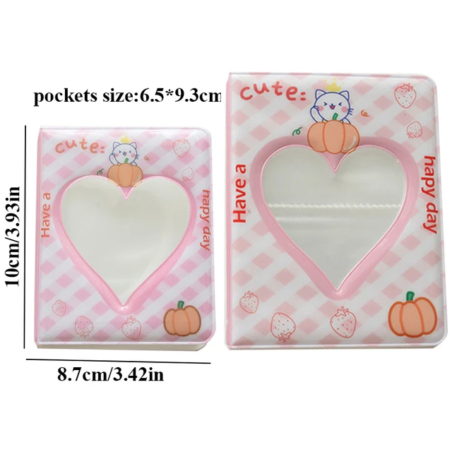 Catoon Photocard Holder Fotóalbum 3 Hüvelykes 36/64 Zsebek Kis Kötőanyag A Kártyákhoz Kpop Love Heart Hollow Photocards - Image 3