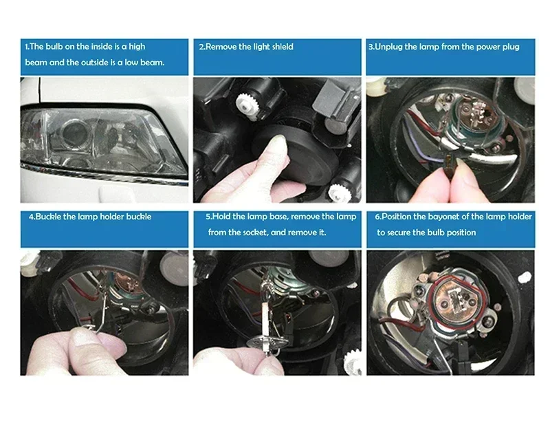 제논 할로겐 자동차 헤드라이트, 안개 석영 유리, 5000K-6000K 램프 전구, 블루 H7, 12V, 55W, 2 개