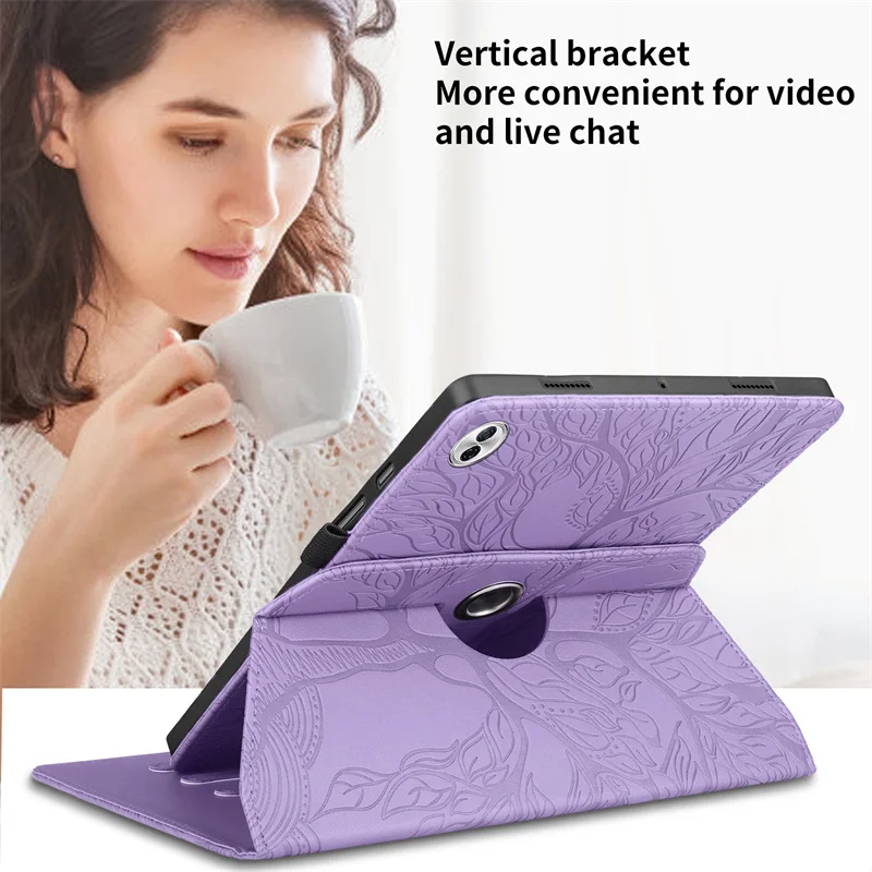 Premium 360° Rotating PU Leather Wallet Tablet Case Cover