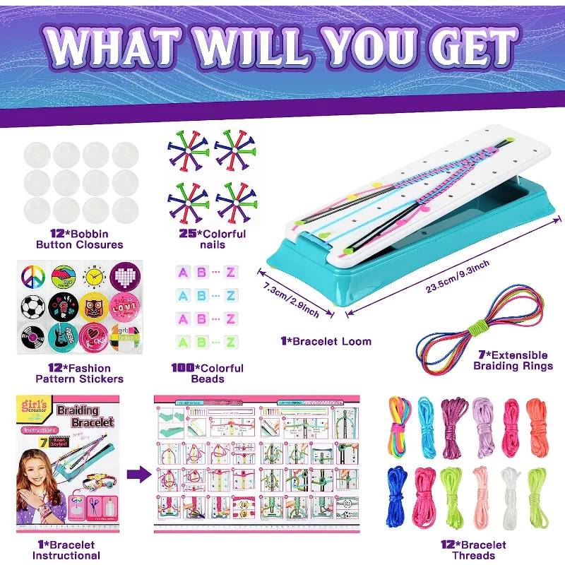 Bracelets Make Your Own Craft Set Children Friendship DIY Jewellery Craft Girls Friendship Bracelet Beads Colourful Bracelet Kit