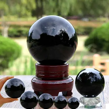 Black Obsidian Crystal Sphere 1