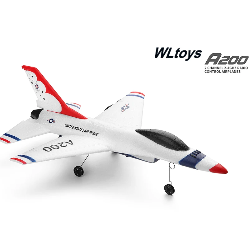 Avião de controle remoto wltoys, avião de 2 canais com controle remoto,  leve, mas estável, para meninos e crianças, com 3 baterias - AliExpress