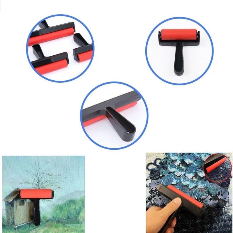 

Rubber Decal Roller for Printmaking Gluing Vinyl Sticker Application Versatile Soft Brayer Craft Projects Ink Stamping Tools