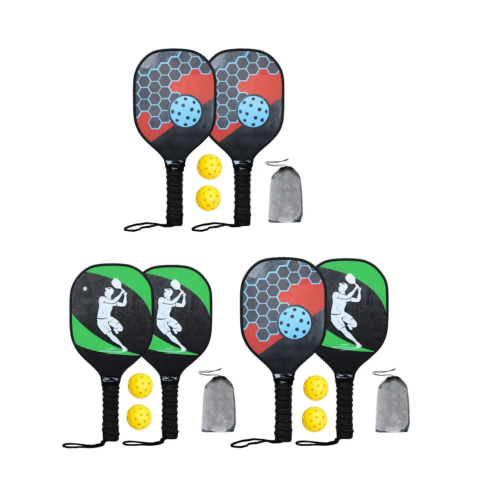 Wood Kit Two Paddles Two s Beginner Racket Anti Wear and Protection for Men Women Kids with Bag