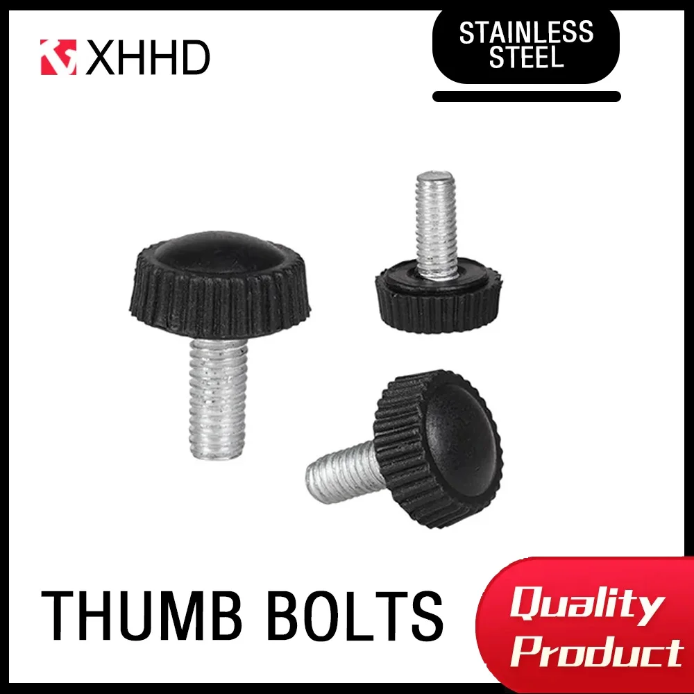 

Stainless Steel Hand Knob Screws Plastic Round Head Insulation Fastening Kit Handle Knob Bolts Thumb Tighten Screw 10Pcs M6x10mm