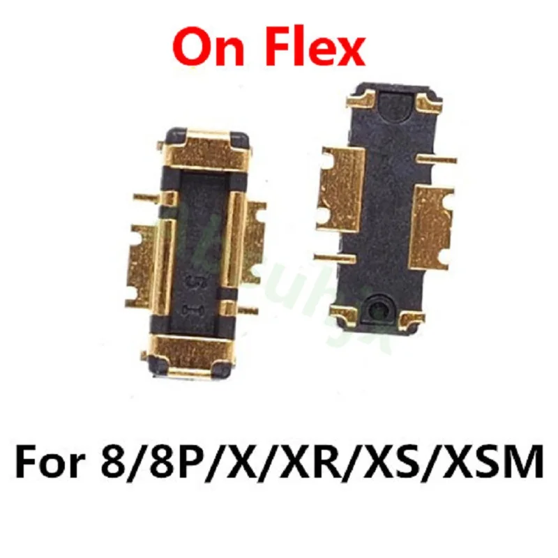10pcs 배터리 FPC for iPhone 11 12 13 14 15 Pro Max 12Mini X XS XR 6 6S 7 8 Plus 커넥터 포트 온보드 클립 플러그 플렉스 케이블