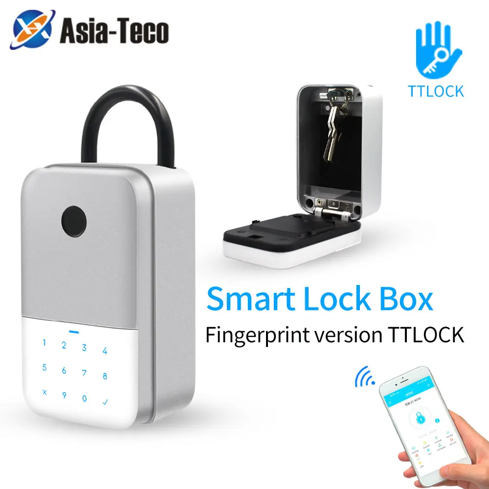 Key Safe TTlock Fingerprint Bluetooth Wifi Digital Key Box App Remote ...