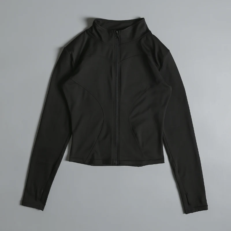 Women Zip Fitness Yoga Shirt Long Sleeve Sports Jacket Gym Activewear...