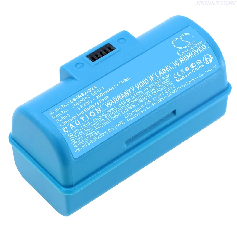 vhbw Batería compatible con iRobot Braava Jet M6134, 245, 244, 250, 241
