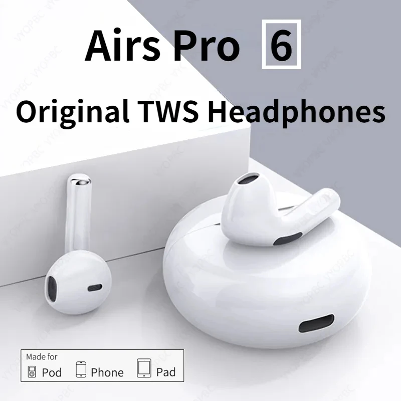 

Original Pro6 TWS Touch Control Wireless Bluetooth 5.0 Headphones Sport Earbuds Music Headset For iphone Xiaomi HUAWEI phones