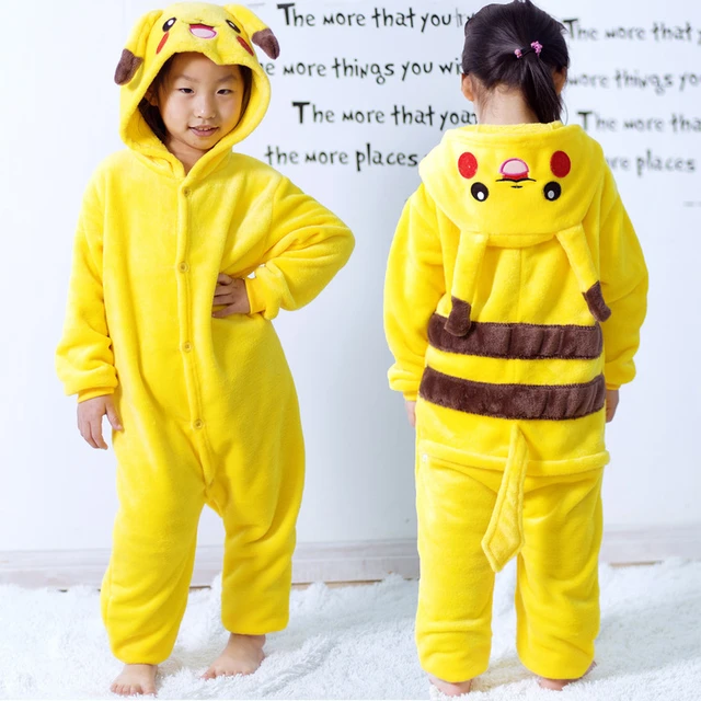 Pokemon Cartoon Hooded Macacões, Pikachu, Kawaii, Flanela, Quente, Pijama,  Onesie, Cosplay, Fantasia, Recém-nascido, Roupas de bebê - AliExpress