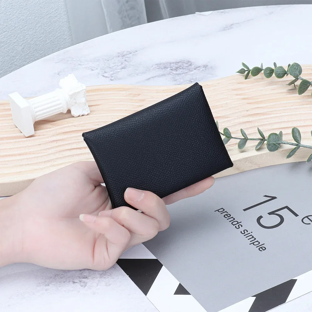Genuine Leather Coin Pouch Change Holder Mini Snap Pocket Wallet for Men Women Luxury Designer Credit Card Holder Coin Purses