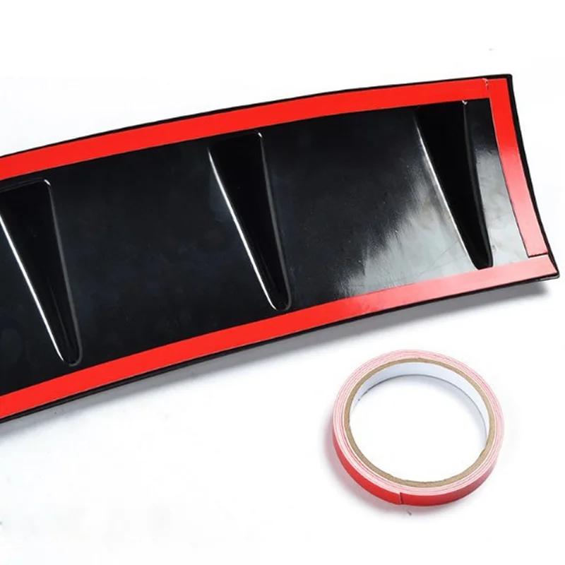 3/5 Shark Fin Car Rear Bumper Lip Diffuser Spoiler Sticker Protector Decoration Anti-Collision bumper lip decoration car bumper spoiler bumper lip car rear bumper lip bumper protector