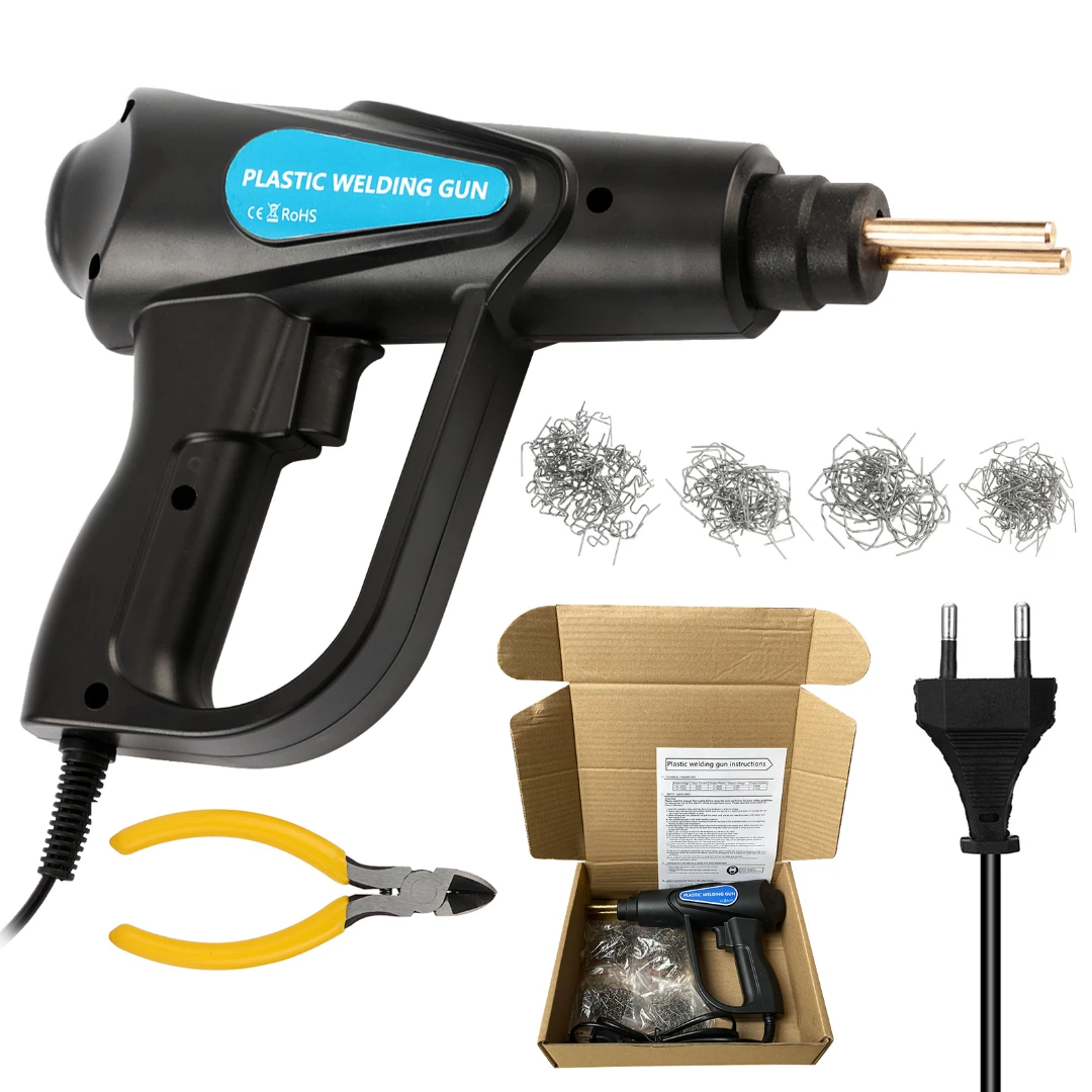 

70W EU Plug Hot Stapler Portable PVC Hand ABS Plastic Car Bumper Repair Heat Pipe Welding Heat Gun Glue Machine Kit for Sealing