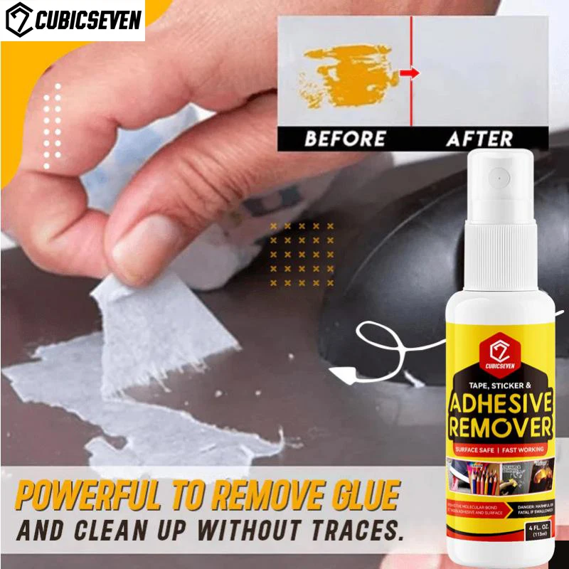 Cubicseven Auto Glue Spray Quick Adhesive Remover Label Safety Glue Mark Sticker Label Removal Car Glass Label Cleaner Spray auto modified paste quality thick car 701010002g warning label sticker adhesive