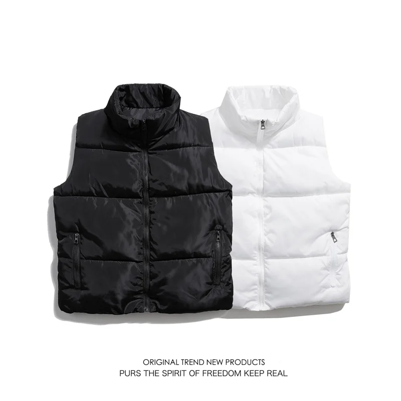

Mens Vest Jacket Warm Sleeveless Jackets Autumn Winter Zipper Coat Stand-up Collar Men Woman Casual Outdoor Clothing