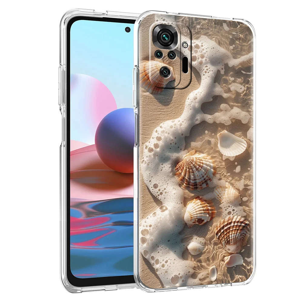 Seaside Wave Beach Pattern Soft TPU Phone Case