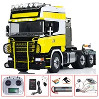1/14 LESU Metal Chassis DIY RC Tractor Truck 6x6 RTR Radio Controlled Ready to Run Car Sound Light Toys Vehicle Model THZH1780 2