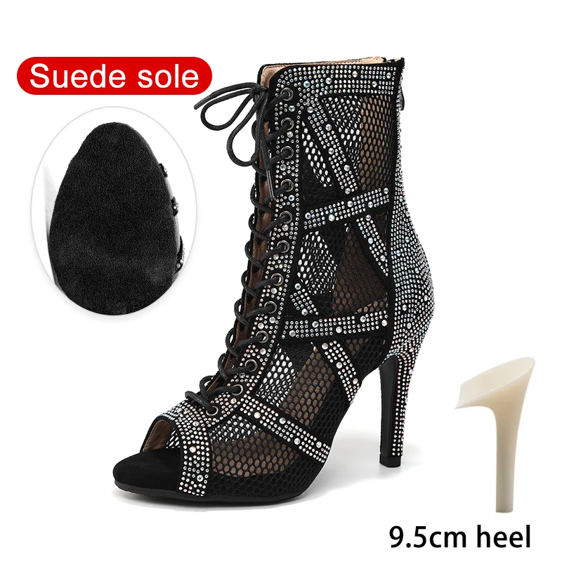 SWDZM Chaussures De Danse Femmes Latine Salsa Tango Valse Bachata Moderne Chaussures Danse De Salon,Tacco-3.5cm,Modello-DY05,Argent, 35EU/22CM