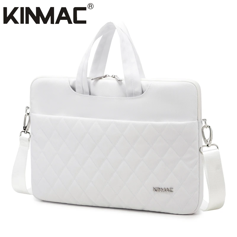 Kinmac Bolsa de Laptop de Couro pu de Marca 13.3 15.6 com Bolsa Bolsa Mensageiro Masculina e Feminina à Prova Dágua para Macbook e Notebook Dropship - Imagem 4