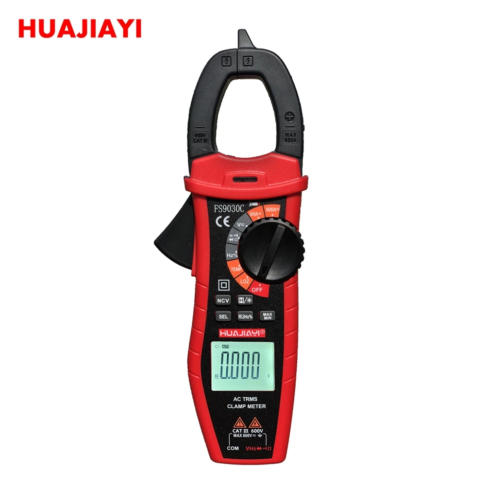 Huajiayi 600A Pinza Amperometrica Dc Corrente Pinza Multimetro Ac/Dc 6000 Conteggi Voltmetro Amperometro Digitale Penza Amperimetrica Tester