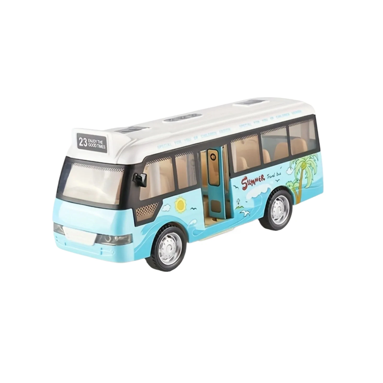 School Bus Toys Cars Die Cast Plastic Little Cars City Bus With Sound And Light Up Friction Powered Cars Play Toys Gift For Kids 6