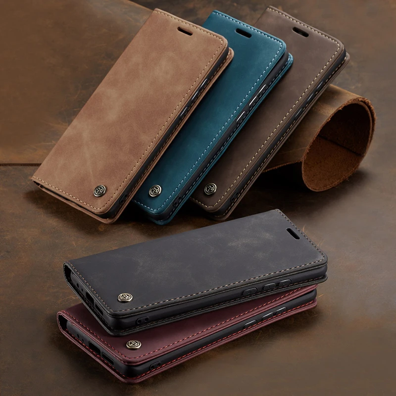 Luxurious Wallet Flip Magnetic Leather Phone Case with Card Holder