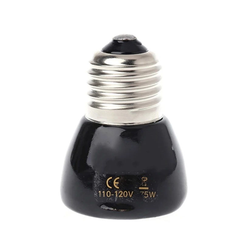 Ceramic Heat Emitter Reptile Heat Lamp Bulb No Light Emitting Brooder Coop Heater for Amphibians Pets & Incubating