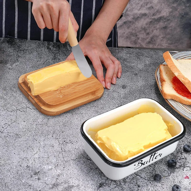 Cooking Butter Cutter Box Butter Container Cheese Plates Storage Boxes with Multifunction-knife Household Dish Tableware