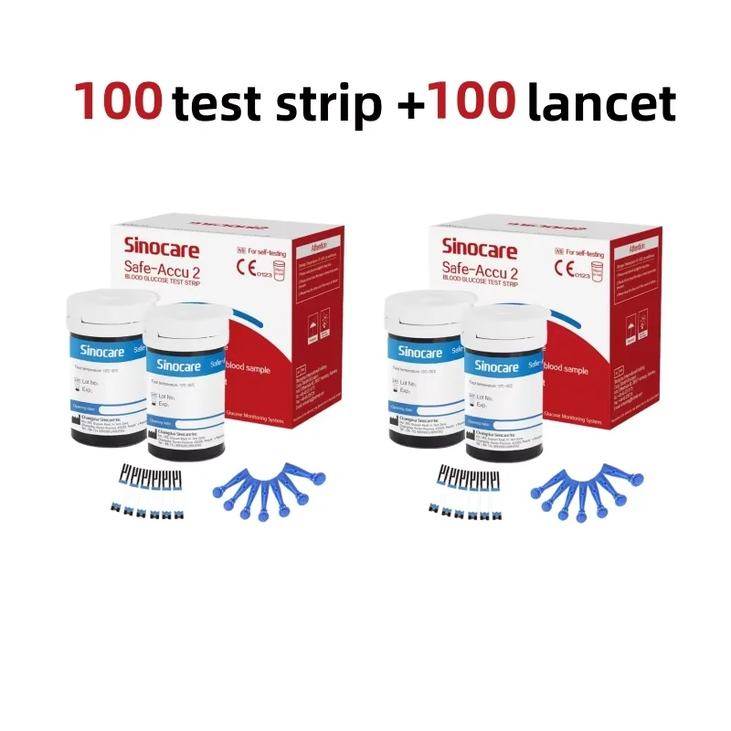 Sinocare Safe Accu2 Blood Glucose Monitoring Kit with Test Strips