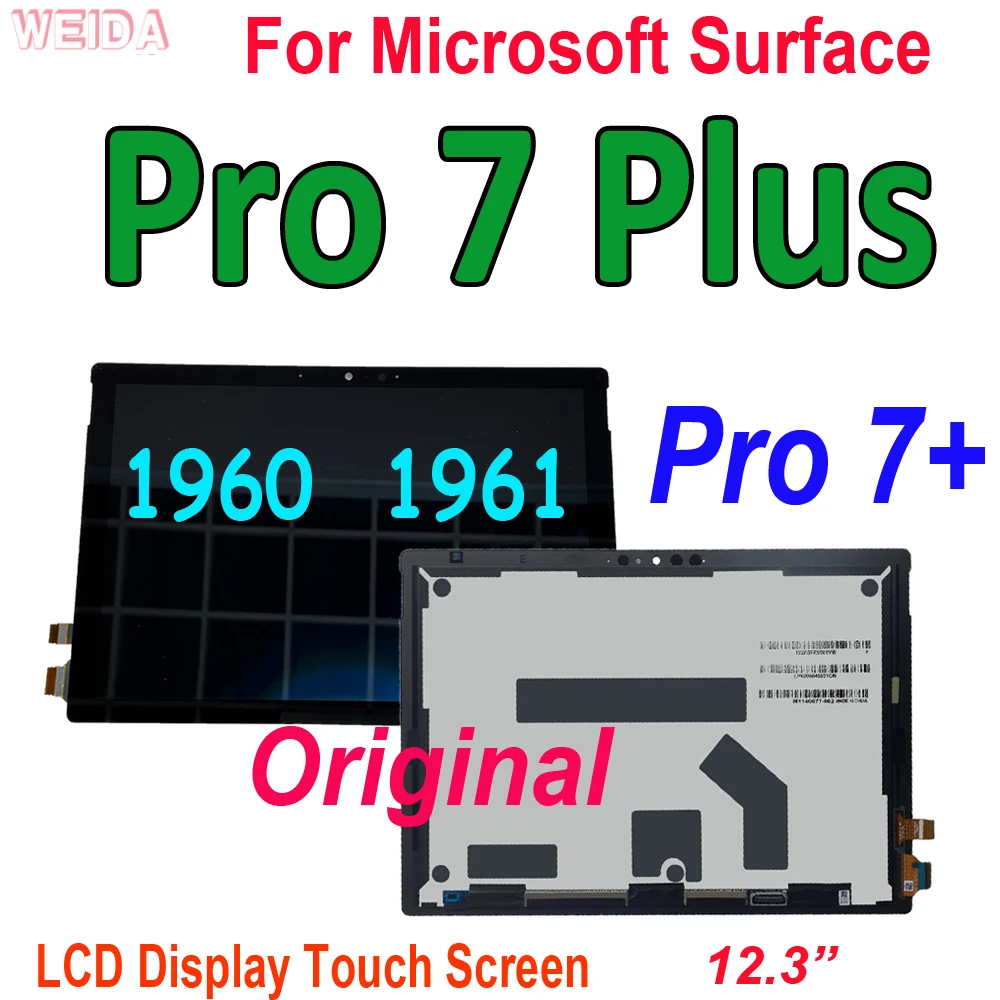 Lcd Testato Al 100% Per Microsoft Surface Pro 7 Plus 1960 1961 Lcd Surface Pro 7 Display Lcd Touch Screen Digitizer Assembly 12.3"
