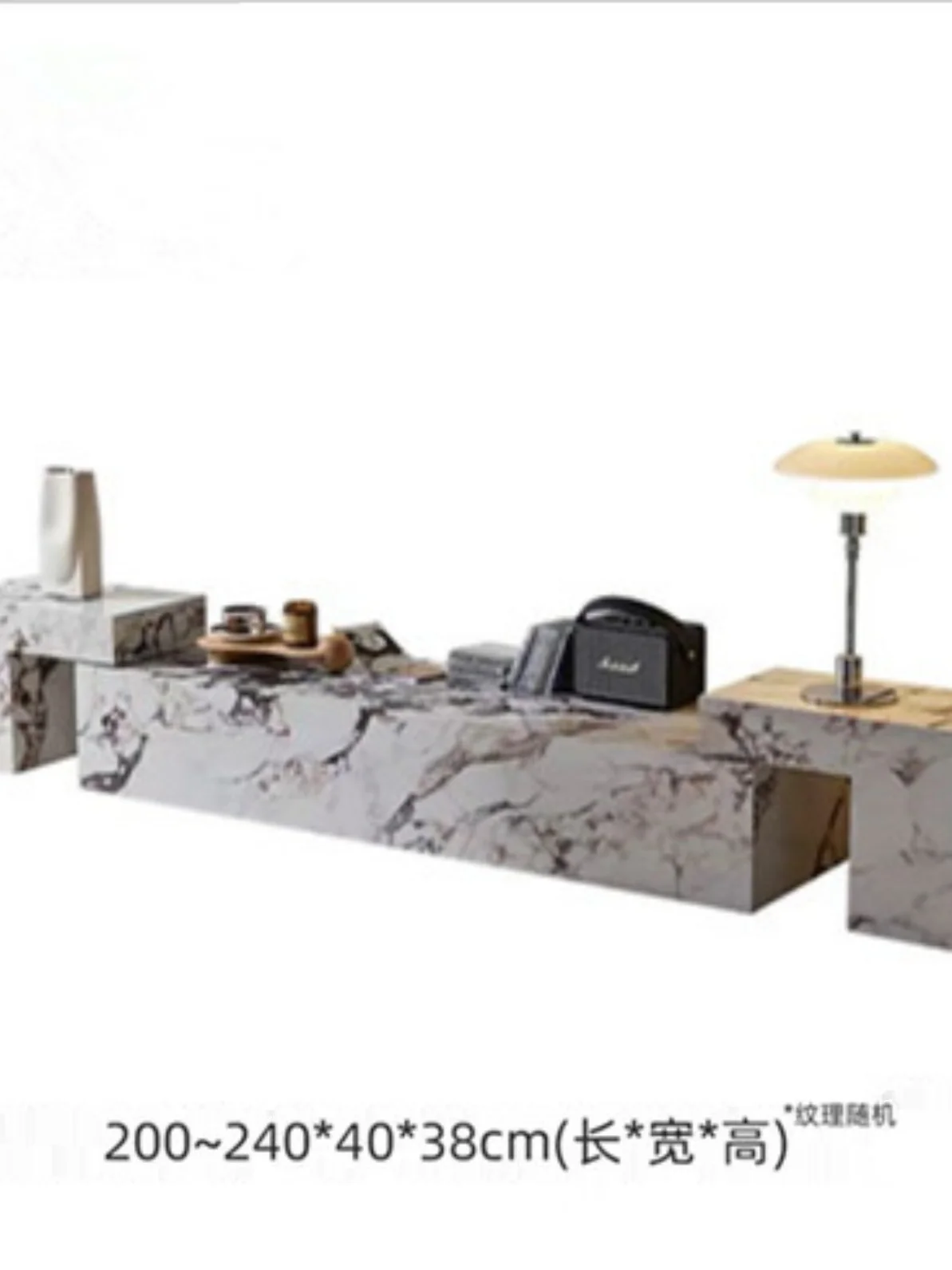 

Italian Minimalist Retractable Stone Plate Coffee Table Home Coffee Table Combination