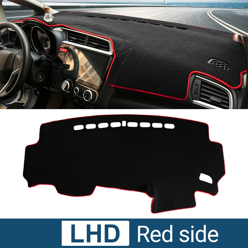 thumbnail image 1 of Cubierta del salpicadero del coche para Honda Fit Jazz GK5 MK3 2014 2015 2016 2017 2018 2019 escritorio de instrumentos parasol accesorios de alfombrilla antideslizante, 1 of 5