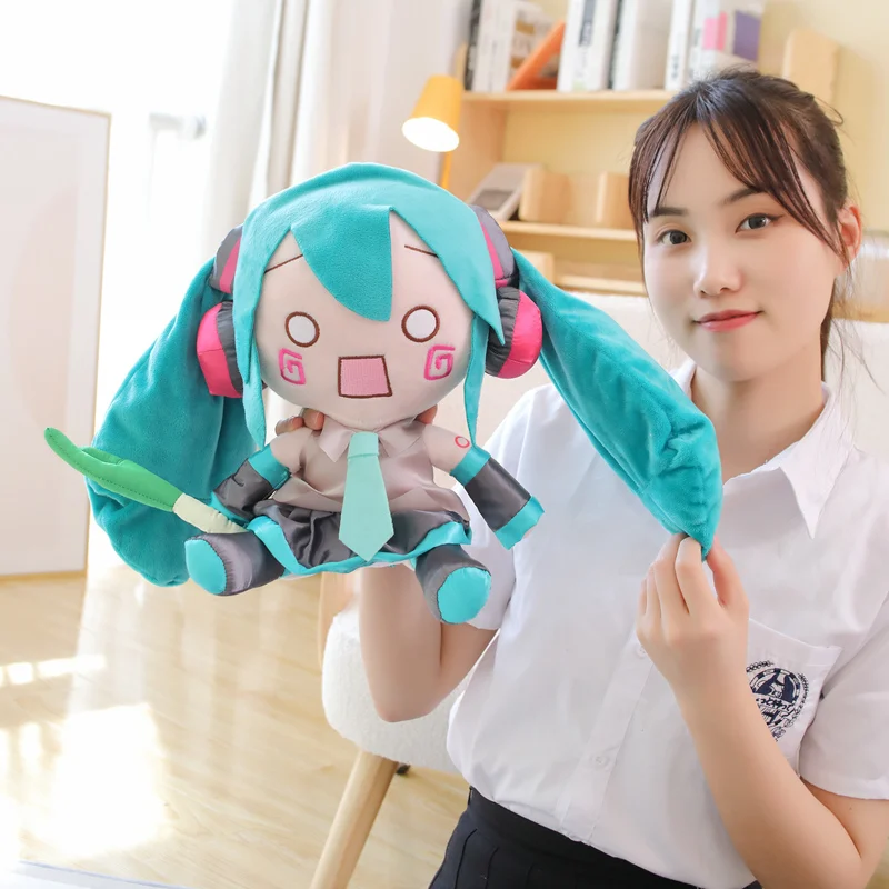 Kawaii Japanese Anime Plush Stuffed Toy Hatsune Miku Plush Doll Soft Pillow Future Doll Cute Birthday Xmas Gift For Kids