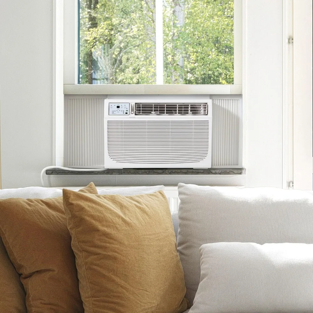 24,000 BTU Window Air Conditioner with Dehumidifier and Supplemental Heat，230V，Window AC.Ft. with Remote Control，3 Speeds, White 3