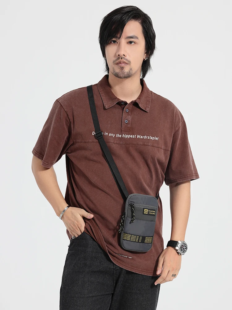 Volunteer Shoulder Bags for Men 2023 Waterproof Oxford Cloth Multi-pocket Fashion Commuter Casual Outdoor Cross-body Bag 1820-13