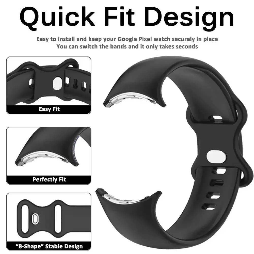 Premium Silicone Sports Strap for Google Pixel Watch – Elegant Wristband Accessory