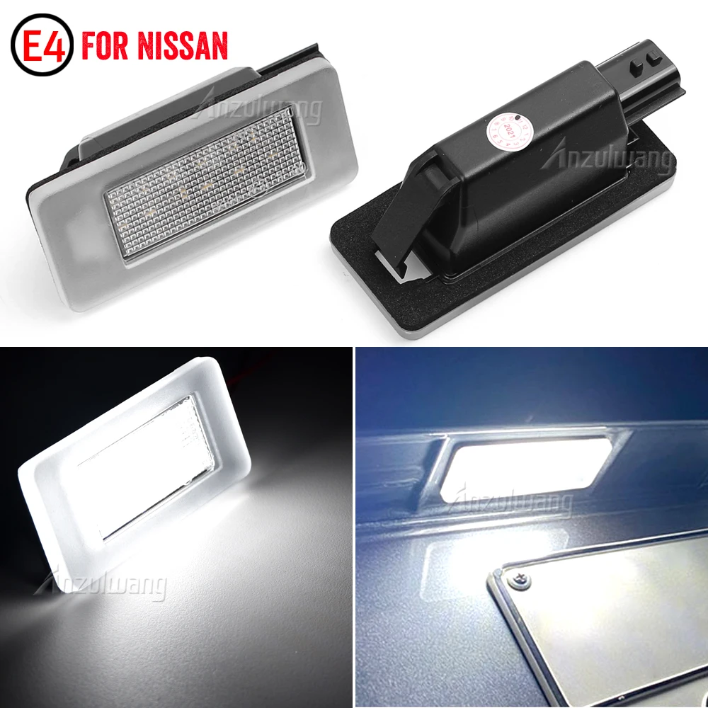 

2Pc For Nissan Serena C27 2016 2017 2018 2019 2020 2021 Altima Suzuki Landy Dacia Duster LED License Number Plate Tag Light Lamp