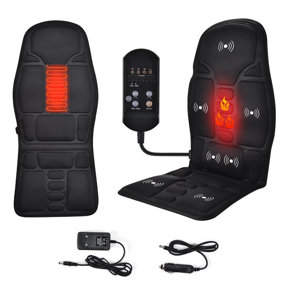 ElectricHeatingVibratingBackMassagerPortableMassageChairCussion
