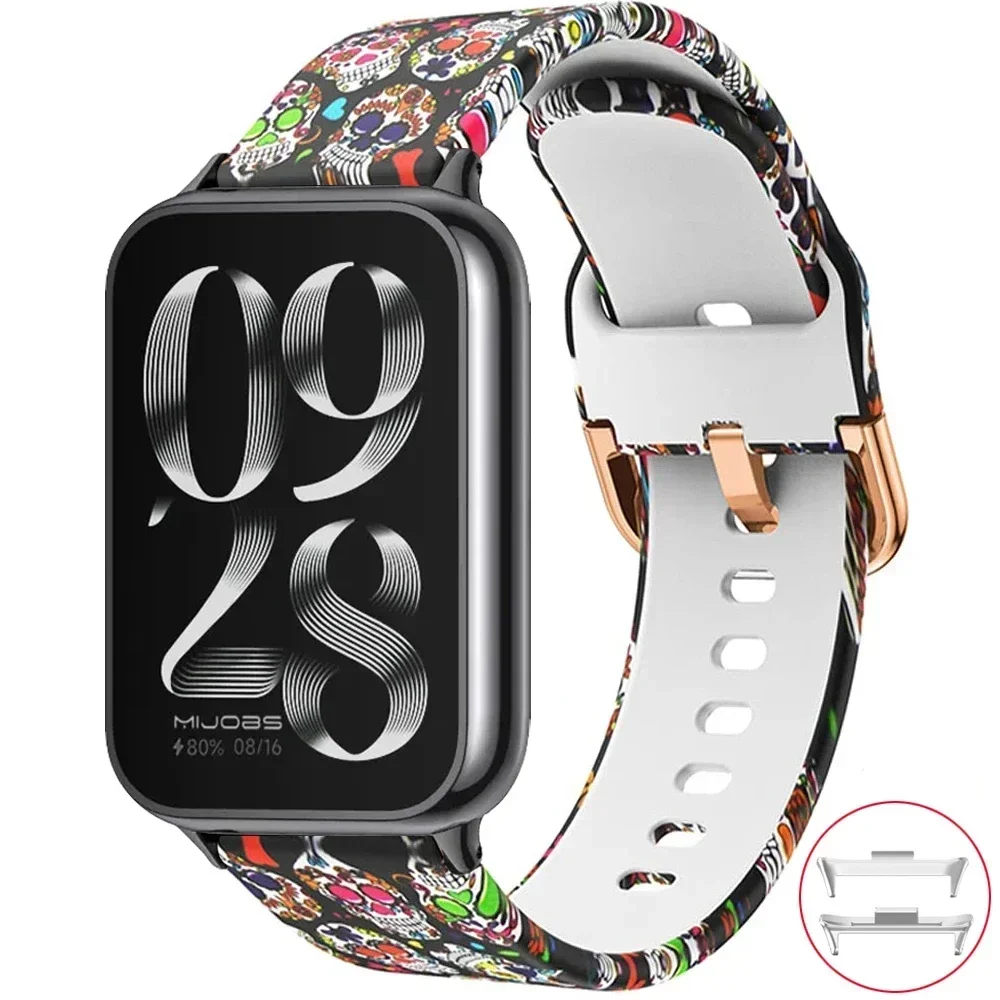 Silicone Smartwatch Replacement Wristband with Modern Print Design