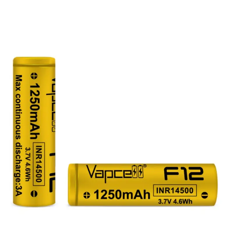 Original Vapcell INR14500 1250mah F12 3A 3.6 V Li Ion Battery
