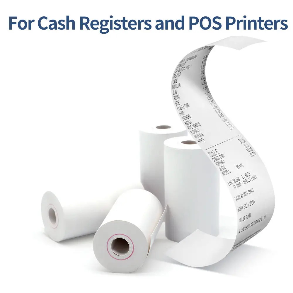 Thermal Receipt Paper Rolls Thermal Cash Register Paper For Mini Bluetooth POS Printer 10Rolls