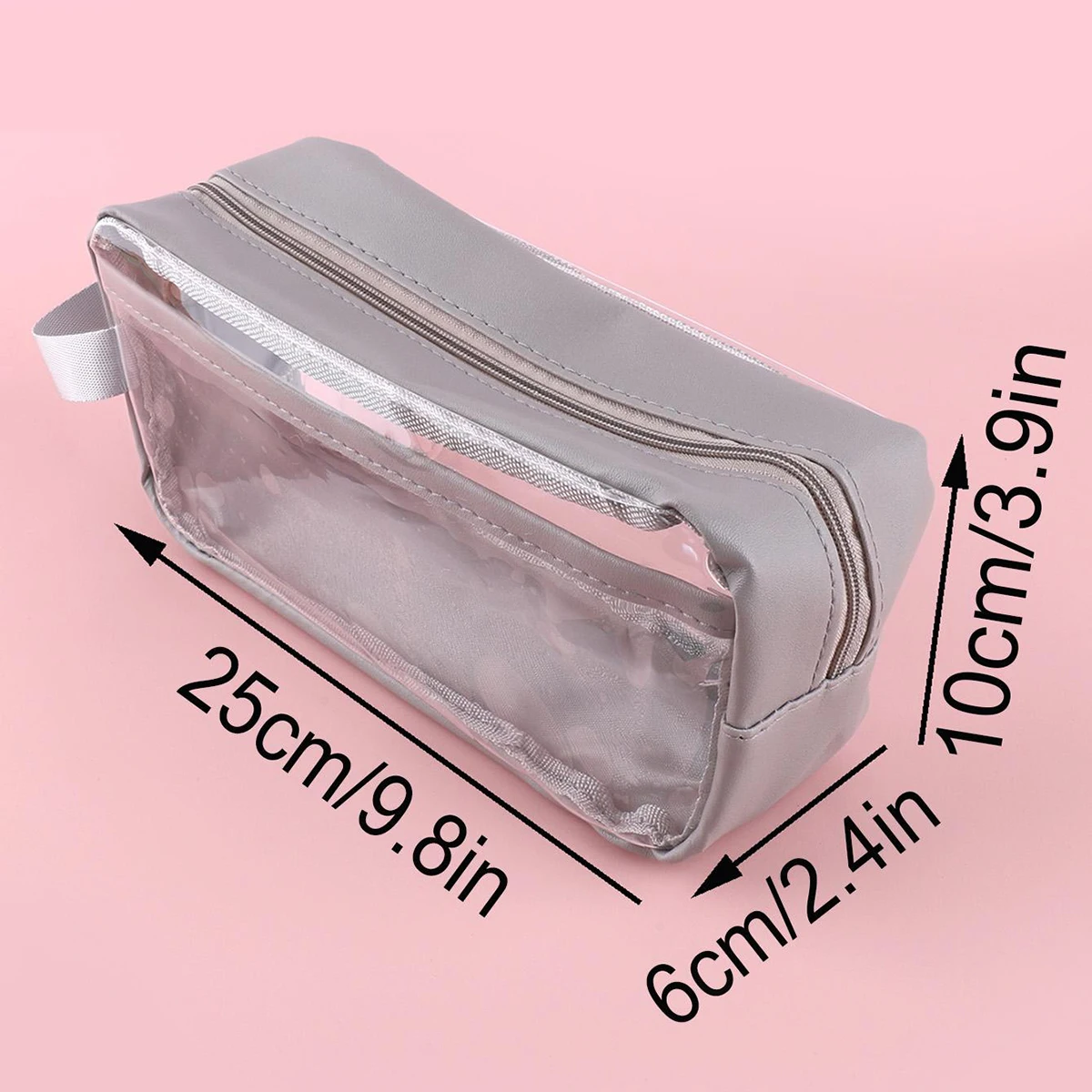 창의적인 투명 휴대용 필통, 세련된 문구류 보관 가방, 데스크탑 아이템 보관 및 정리, DIY 문구류