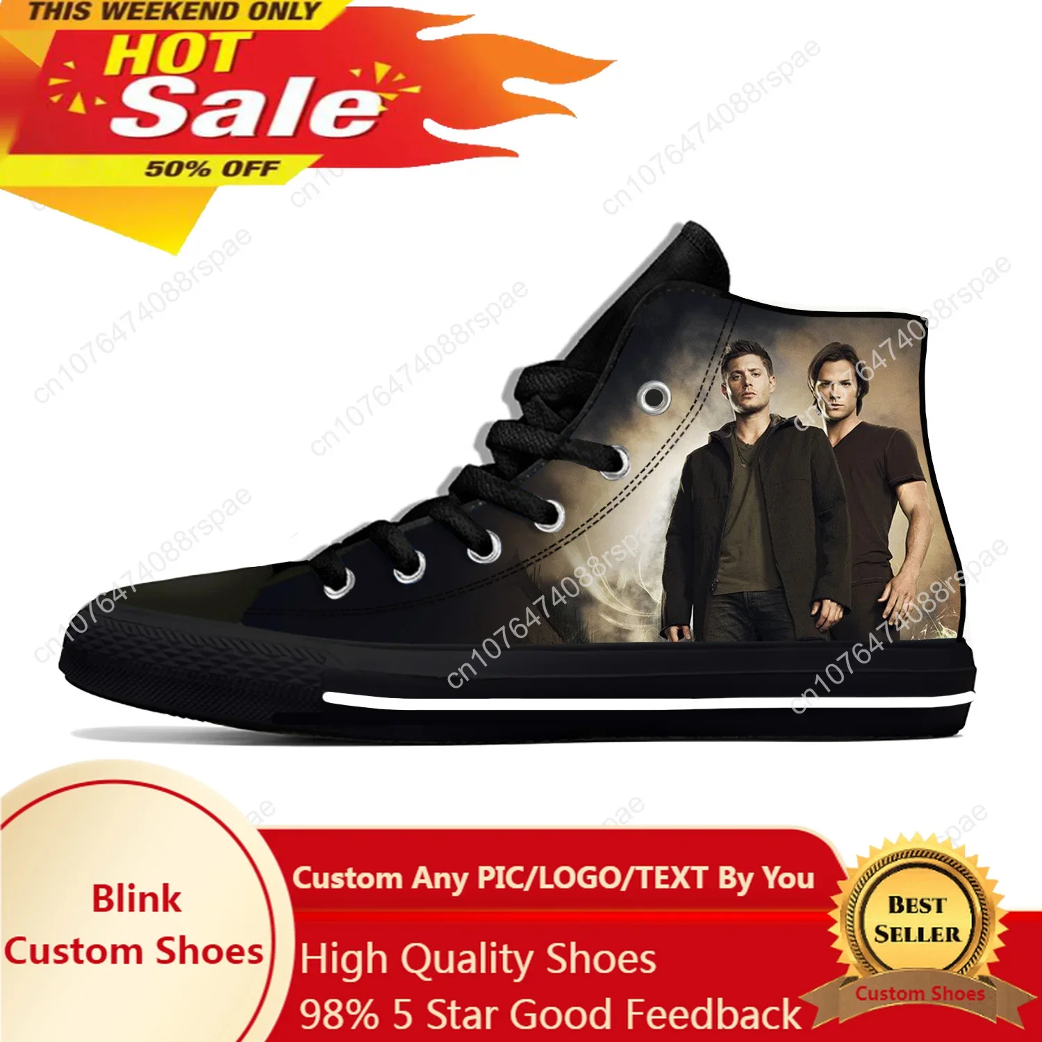 Hot Supernatural Winchester Bros Fashion Cool Classic Casual Shoes High Top Lightweight Breathable Men Women Latest Sneakers hot new cool men women fashion the evil dead shoes lightweight leisure running shoes breathable sports shoes classic sneakers