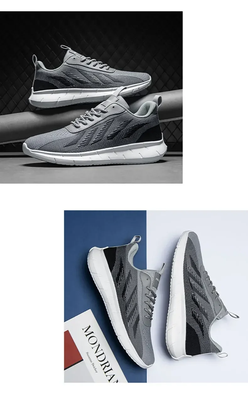 Herren Walking Running bequeme Tennis schuhe Adult Fashion Sneakers Walking Classis neue Unisex Strick atmungsaktive Sport Tenis Schuhe – Detail 26