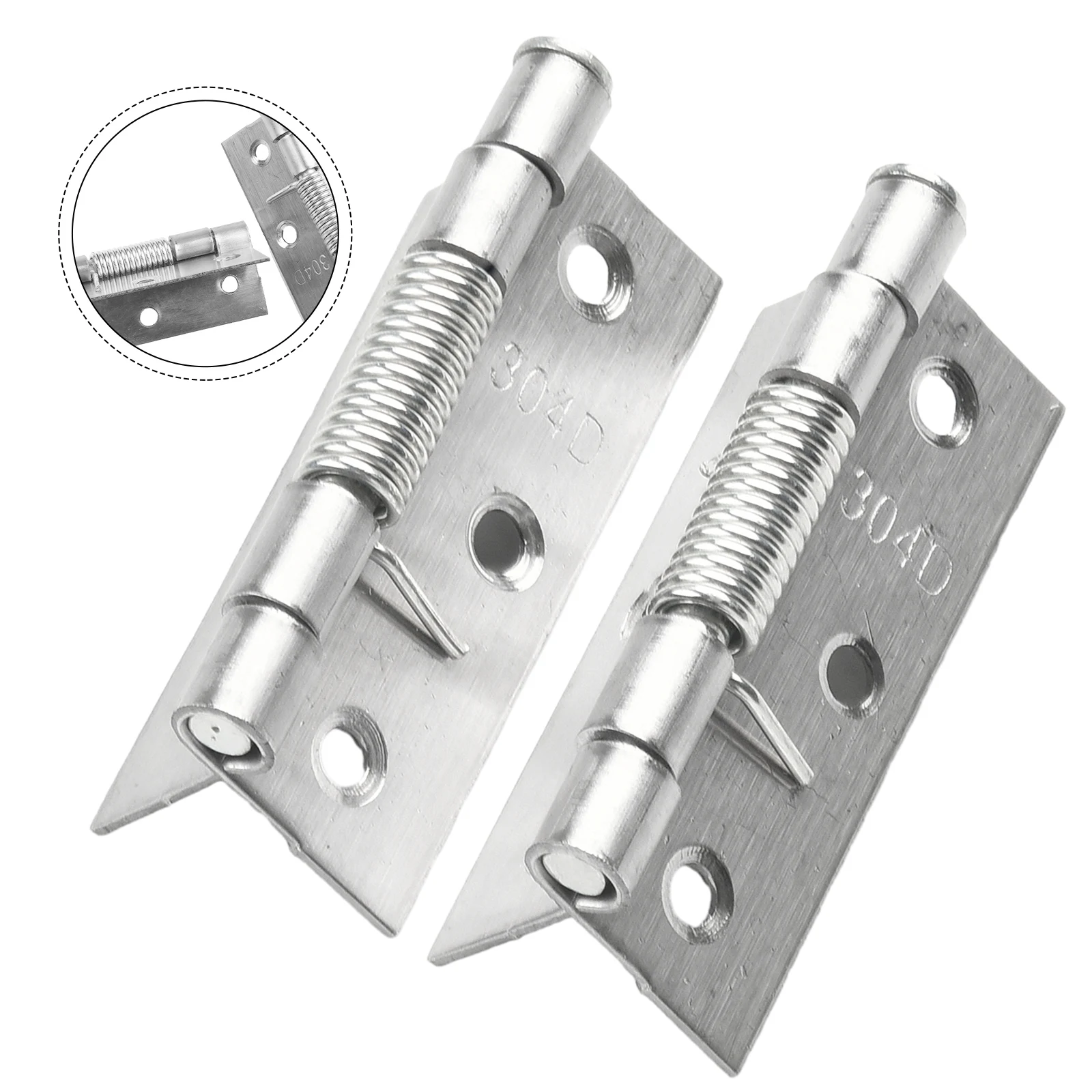 Spring Hinges Self Closing Door Internal Hinge Cabinet Door Closer Automatic Return Hinge 2x stainless steel hinges door hinges