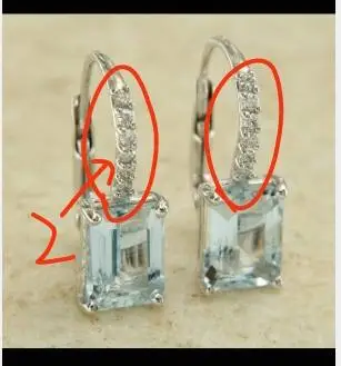 

Customized 10K, Green Moissanite 5ct*2 Earrings