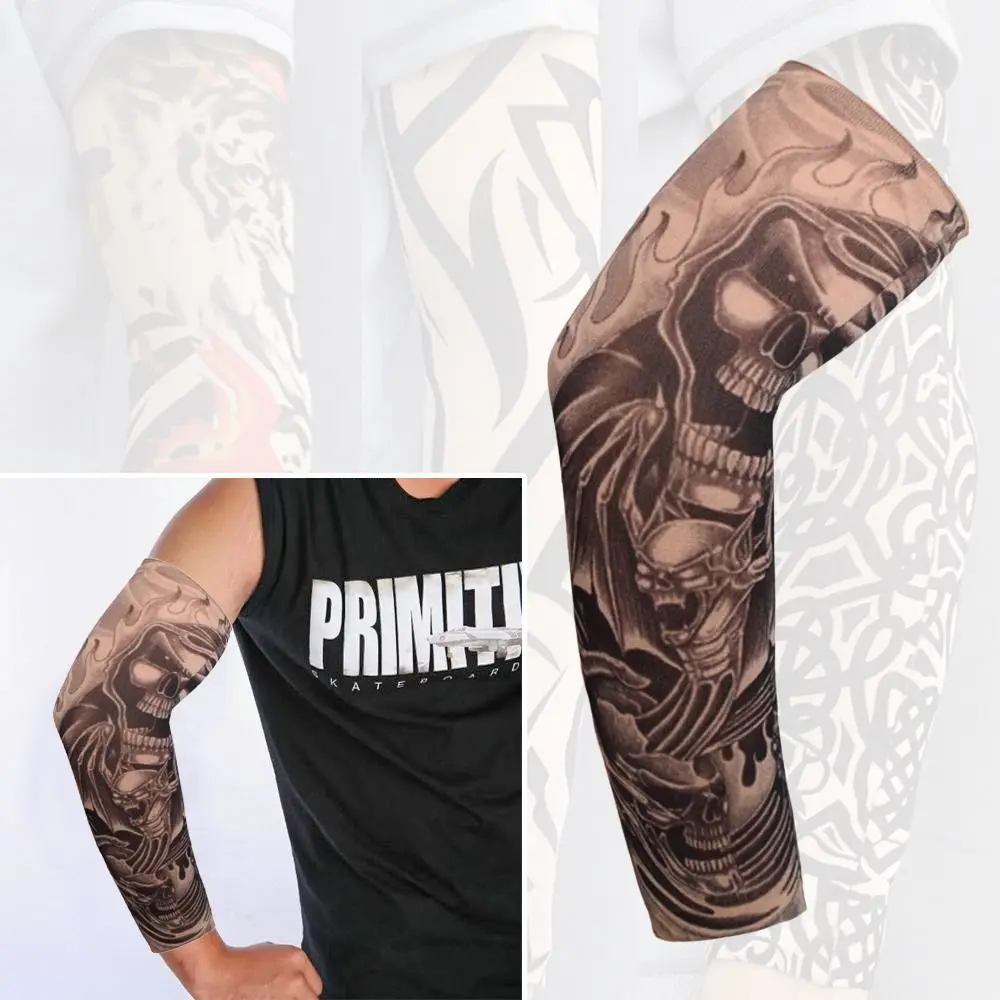 1Pcs Sun Protection Flower Arm Sleeves Outdoor Sport Summer Cooling Arm Cover Running Basketball Tattoo Sleeves sun protection arm sleeves,arm sleeves,cooling arm sleeves